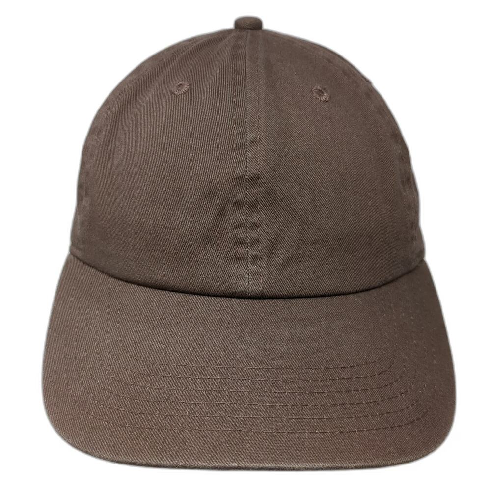 Newhattan Baseball Cap Brown One Size Cotton Adjustable Slideback 6-Panel Hat